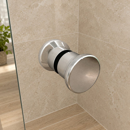 Porte de douche pliante pour niche – en situation dans une salle de bain