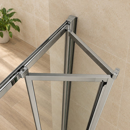 Porte de douche pliante pour niche – en situation dans une salle de bain