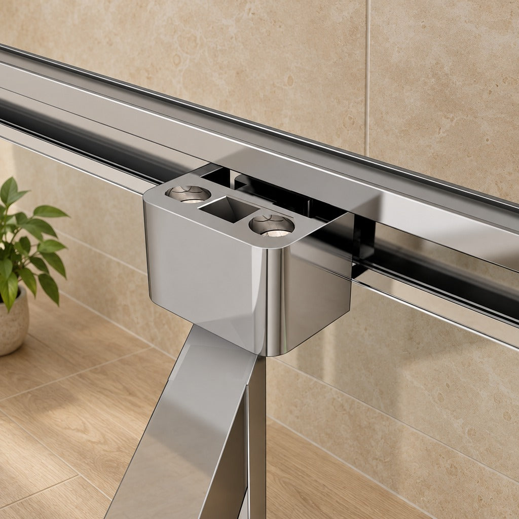 Porte de douche pliante pour niche – en situation dans une salle de bain