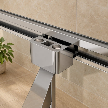 Porte de douche pliante pour niche – en situation dans une salle de bain