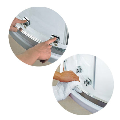 Cabine de douche coulissante quart de cercle – schéma et dimensions
