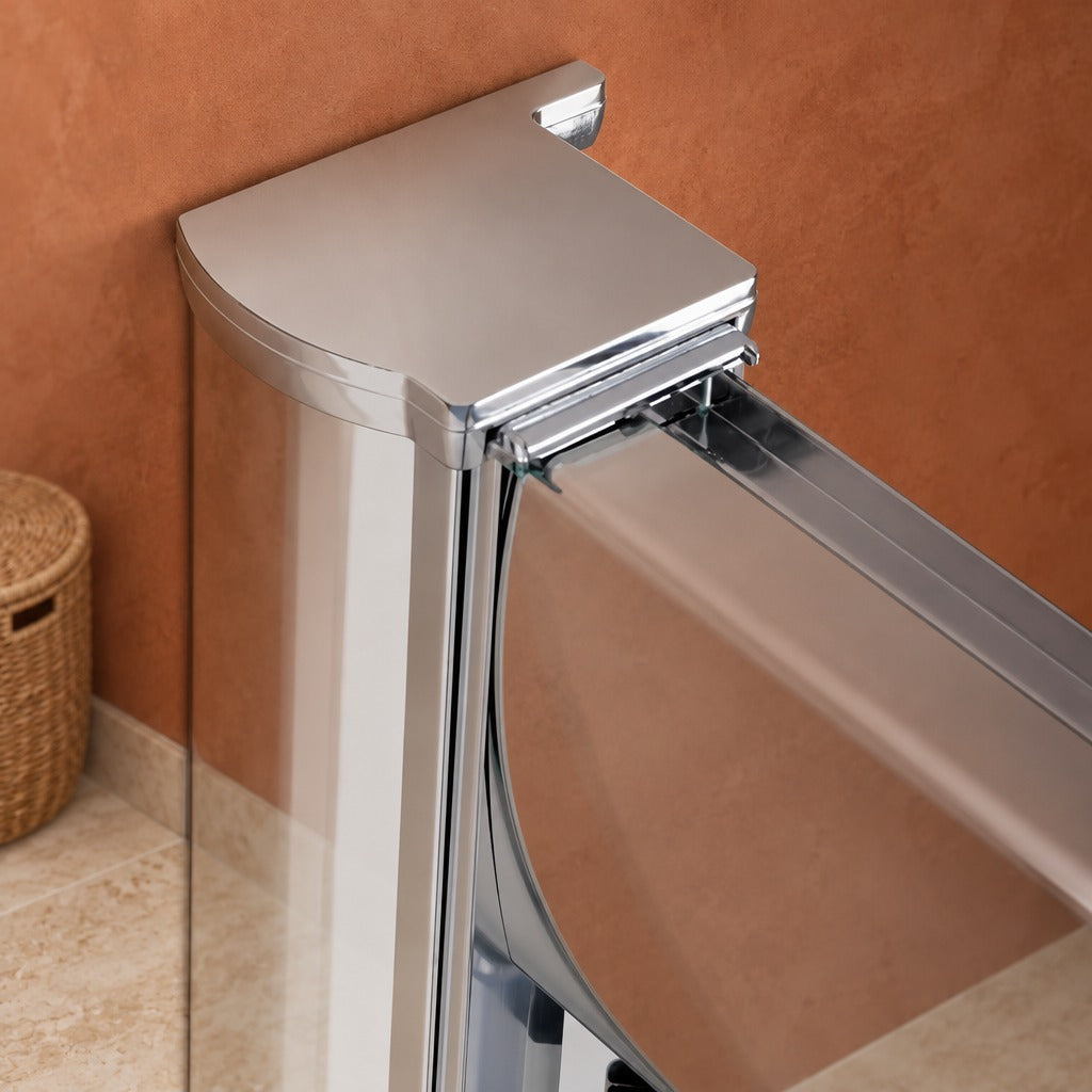 Cabine de douche coulissante quart de cercle – en situation dans une salle de bain
