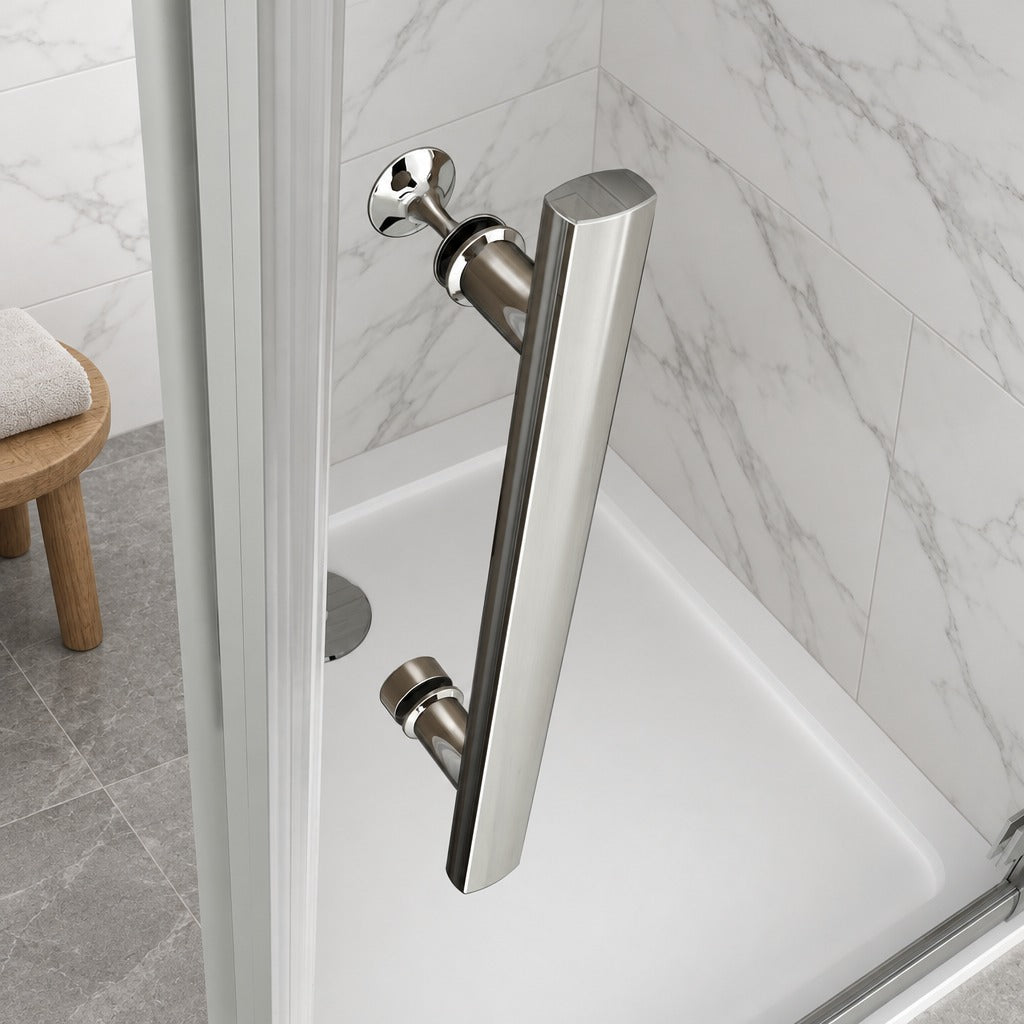 Porte de douche pivotante – en situation dans une salle de bain