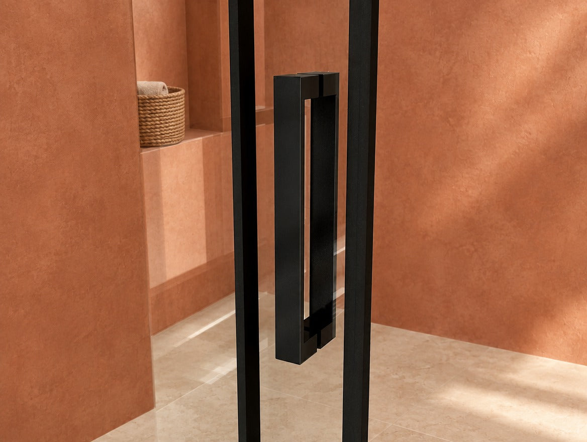 Porte de douche coulissante – en situation dans une salle de bain