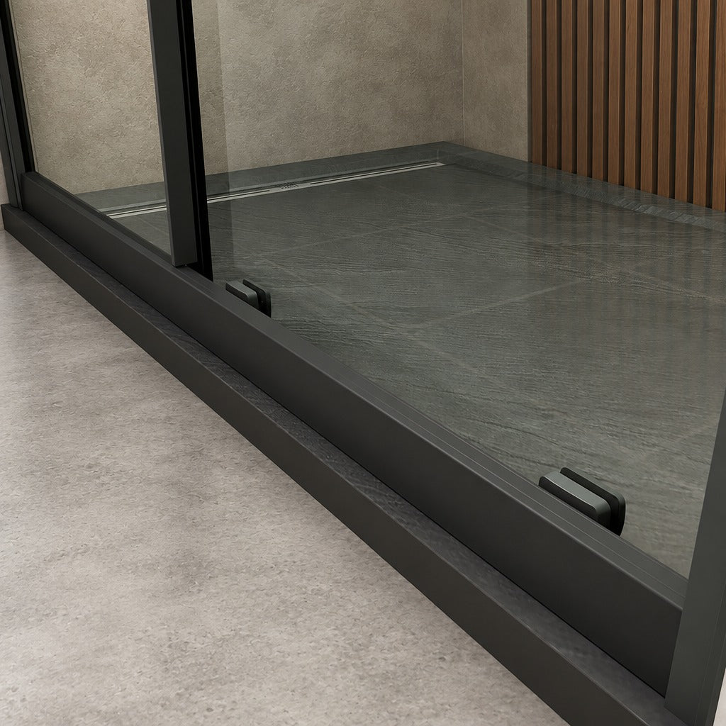 Porte de douche coulissante – en situation dans une salle de bain