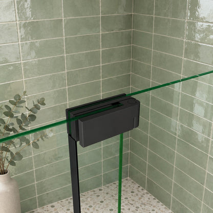 Porte de douche pivotante pour niche – en situation dans une salle de bain