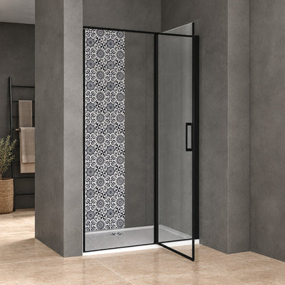 Porte de douche pivotante pour niche – en situation dans une salle de bain
