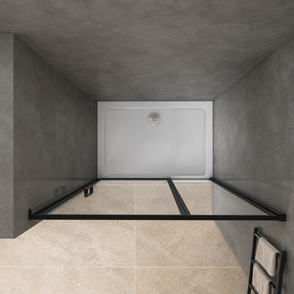 Porte de douche pivotante pour niche – en situation dans une salle de bain