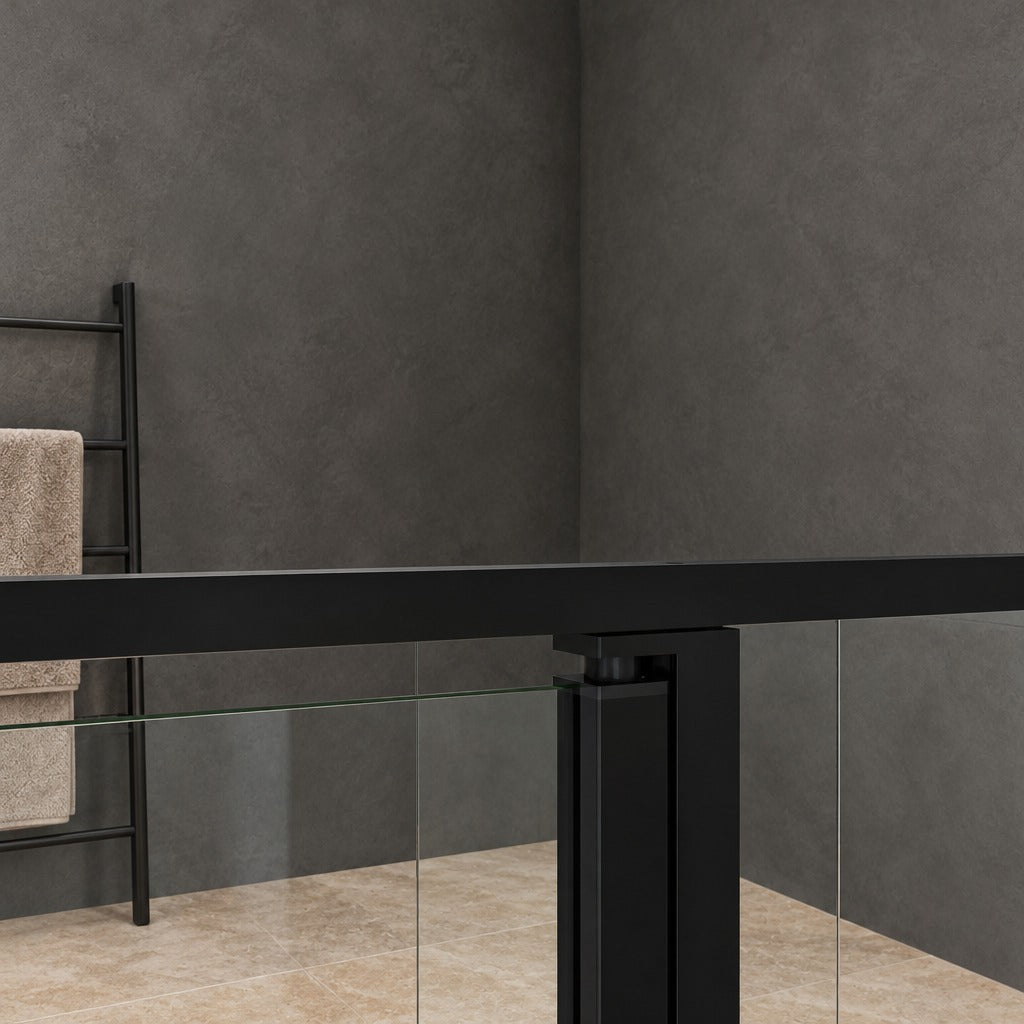 Porte de douche pivotante pour niche – en situation dans une salle de bain