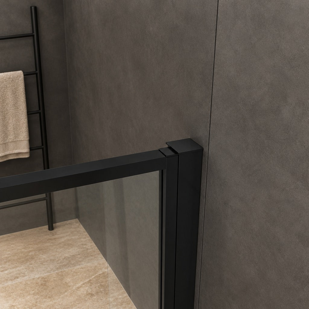 Porte de douche pivotante pour niche – en situation dans une salle de bain