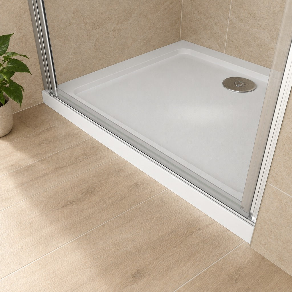 Porte de douche pivotante pour niche – en situation dans une salle de bain