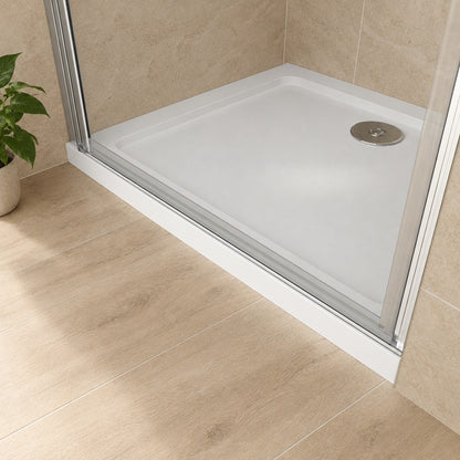 Porte de douche pivotante pour niche – en situation dans une salle de bain