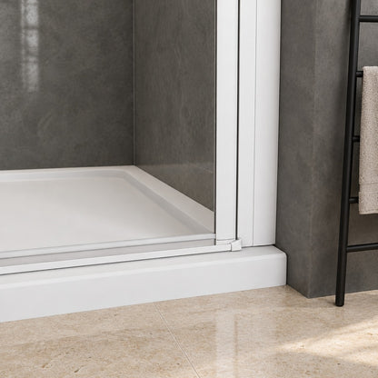 Porte de douche pivotante pour niche – en situation dans une salle de bain