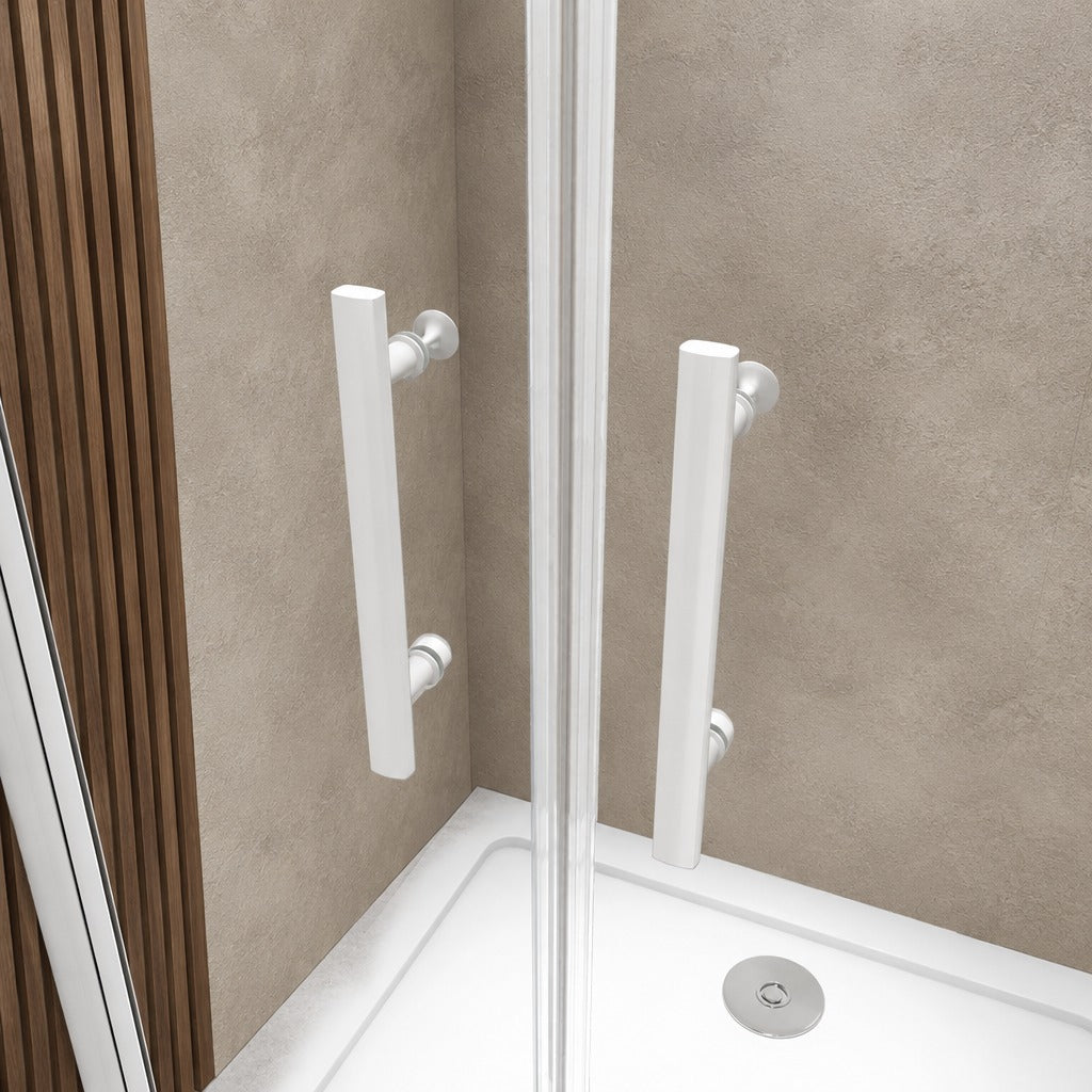 Porte de douche battante pour niche – en situation dans une salle de bain