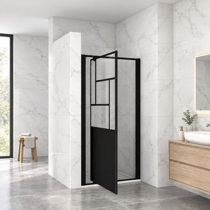 Porte de douche pliante – en situation dans une salle de bain