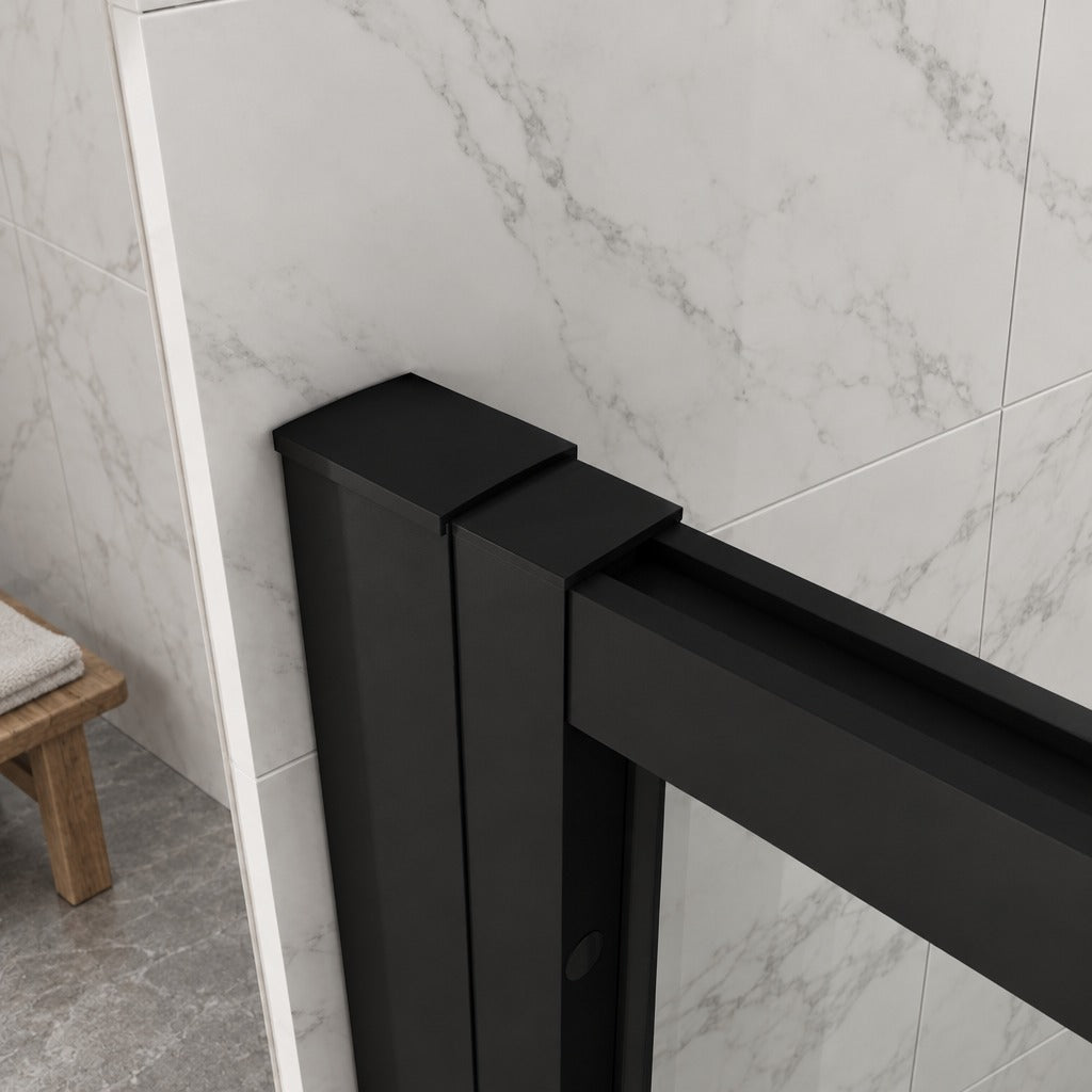 Porte de douche pliante – en situation dans une salle de bain