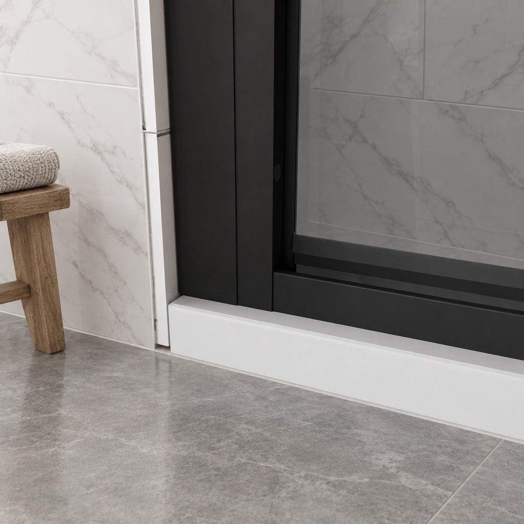 Porte de douche pliante – en situation dans une salle de bain