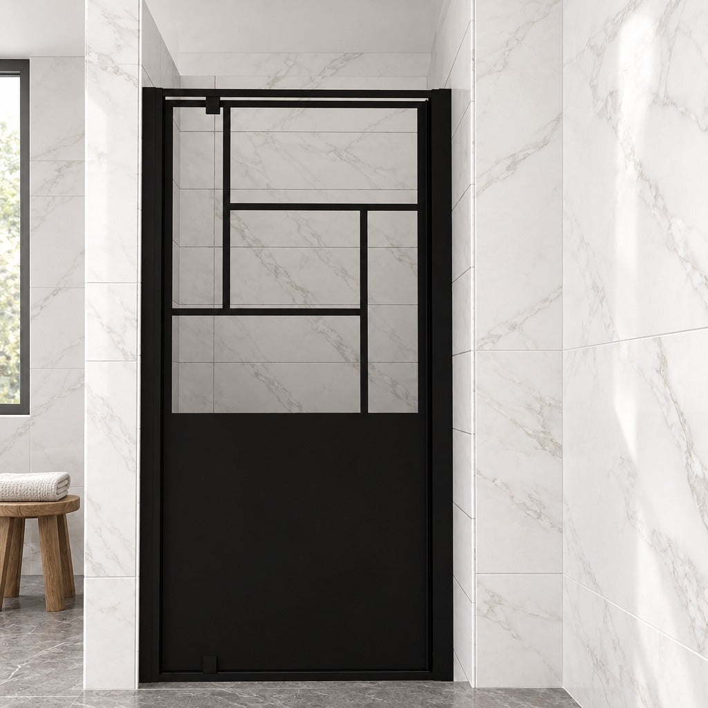 Porte de douche pliante – en situation dans une salle de bain