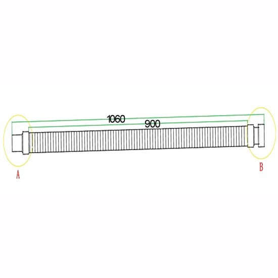 Bonde de receveur Ø 90 mm extra-plate chromée avec siphon flexible 90 – schéma et dimensions