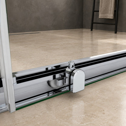 Porte de douche coulissante pour niche – en situation dans une salle de bain