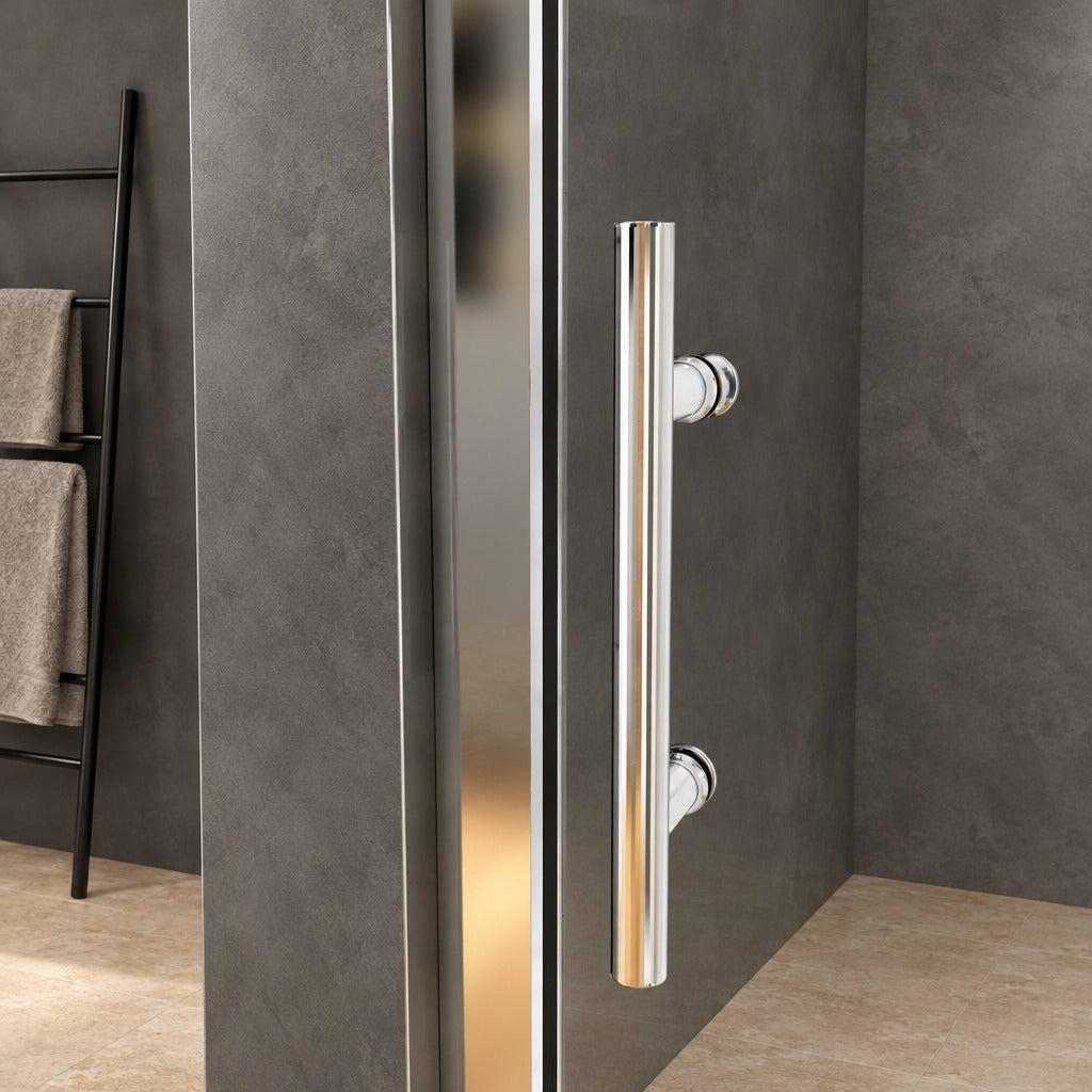 Porte de douche coulissante pour niche – en situation dans une salle de bain