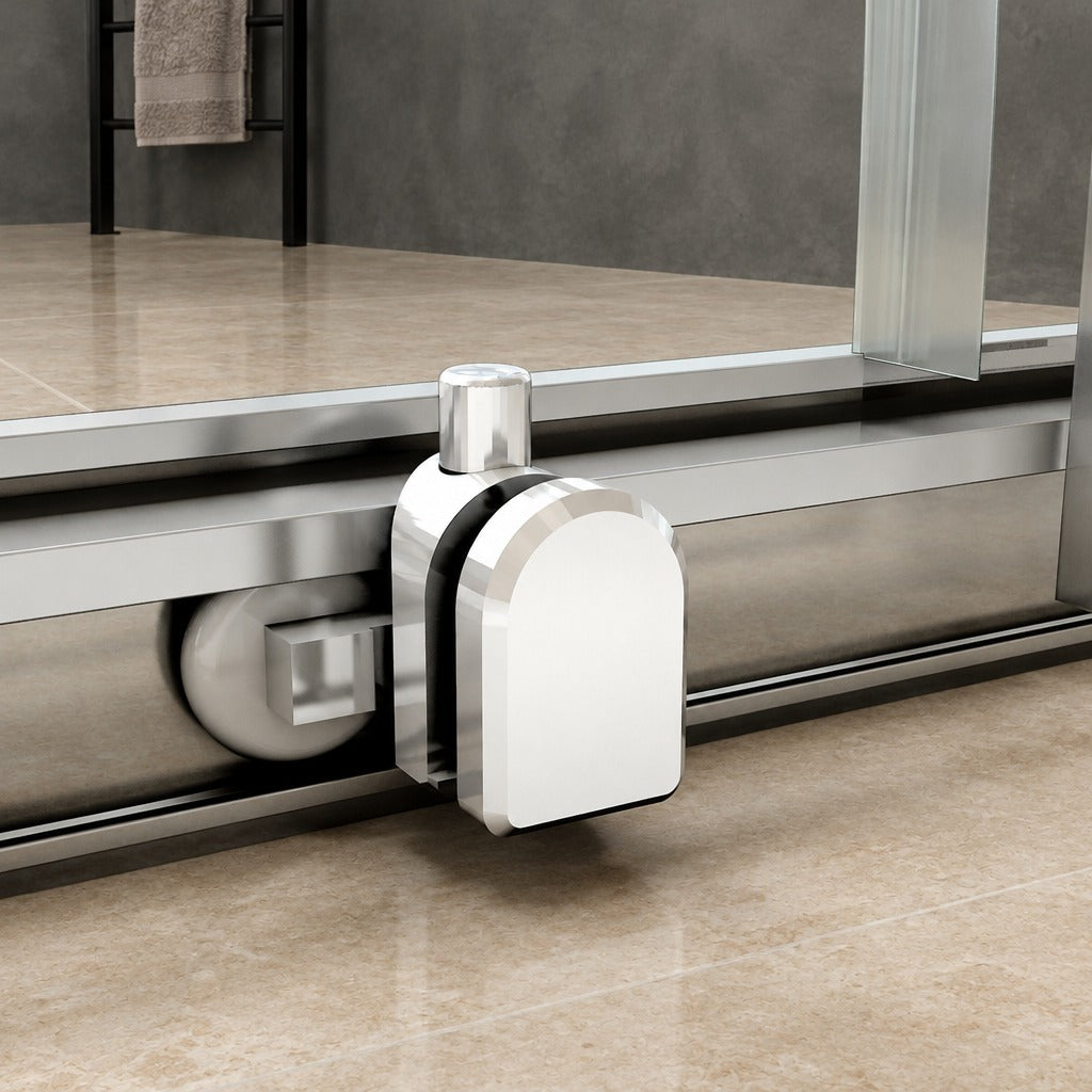 Cabine de douche coulissante accès d'angle – en situation dans une salle de bain