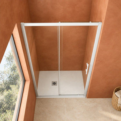 Porte de douche coulissante pour niche – en situation dans une salle de bain