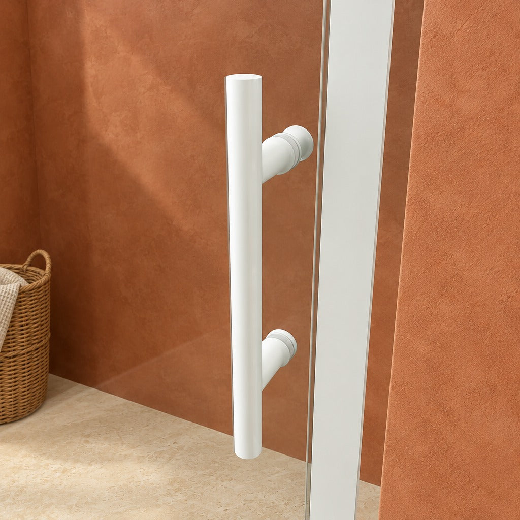 Porte de douche coulissante pour niche – en situation dans une salle de bain