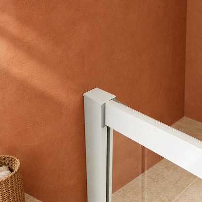 Porte de douche coulissante pour niche – en situation dans une salle de bain