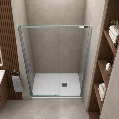 Porte de douche coulissante pour niche – en situation dans une salle de bain