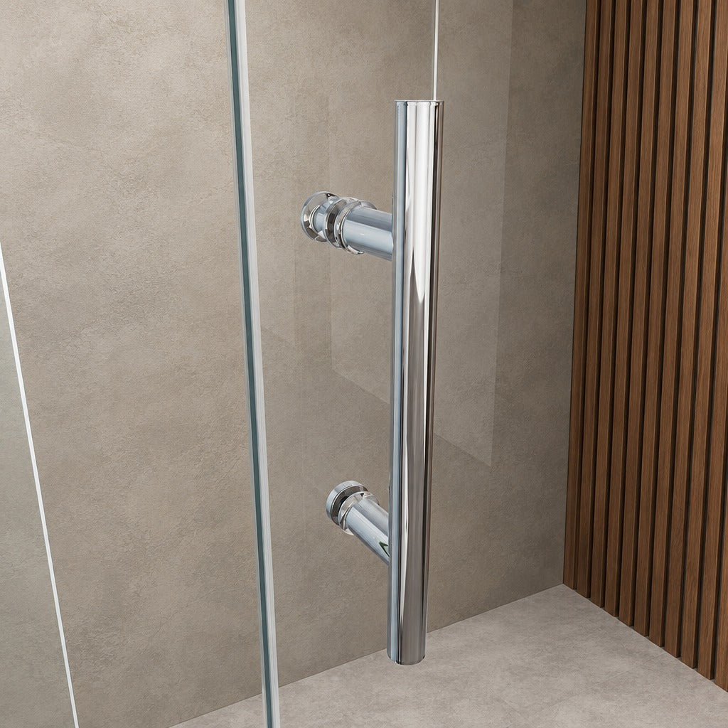 Porte de douche coulissante pour niche – en situation dans une salle de bain