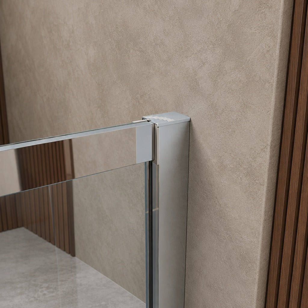 Porte de douche coulissante pour niche – en situation dans une salle de bain
