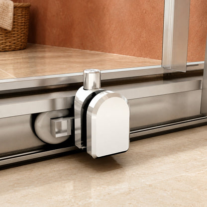 Cabine de douche coulissante en U avec 2 parois latérales – en situation dans une salle de bain