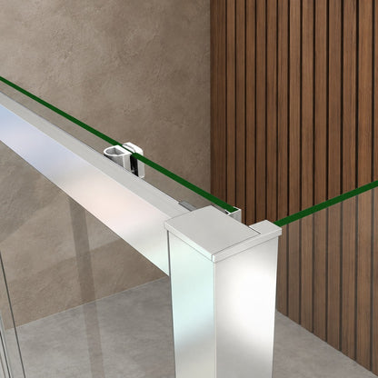 Cabine de douche coulissante accès d'angle – en situation dans une salle de bain
