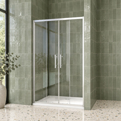 Porte de douche coulissante pour niche – en situation dans une salle de bain