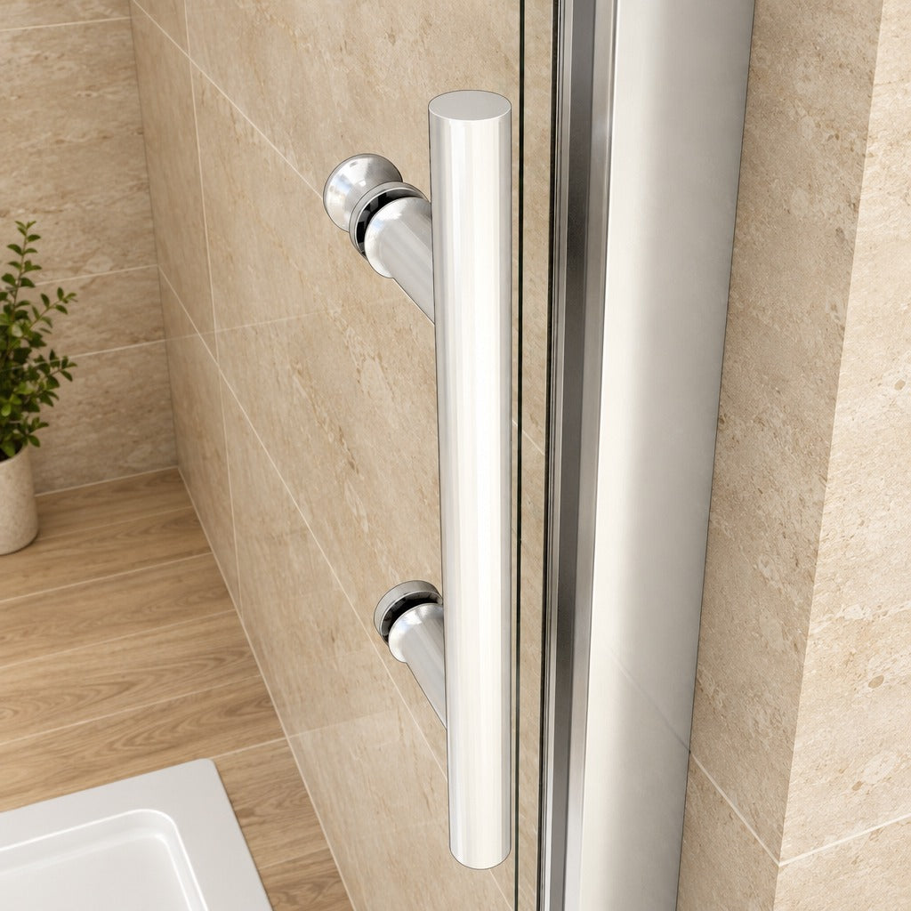 Porte de douche coulissante pour niche – en situation dans une salle de bain