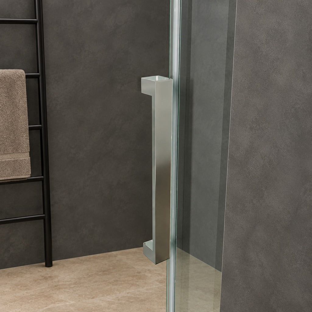 Porte de douche coulissante – en situation dans une salle de bain