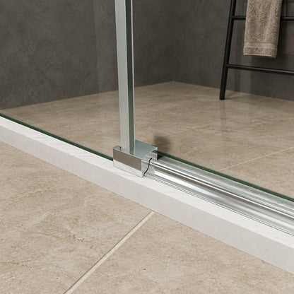 Porte de douche coulissante – en situation dans une salle de bain