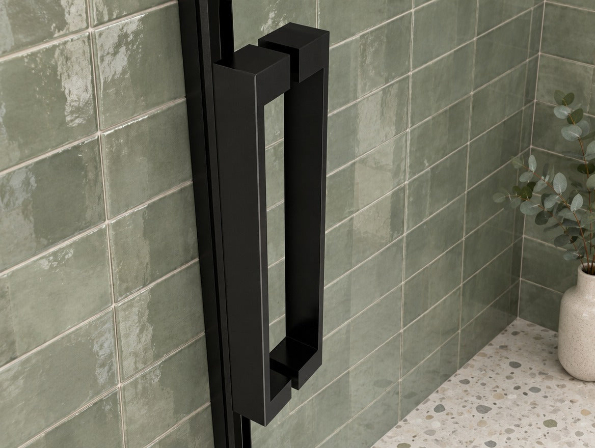 Porte de douche coulissante pour niche – en situation dans une salle de bain