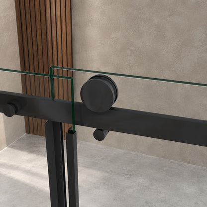 Cabine de douche coulissante accès d'angle – en situation dans une salle de bain