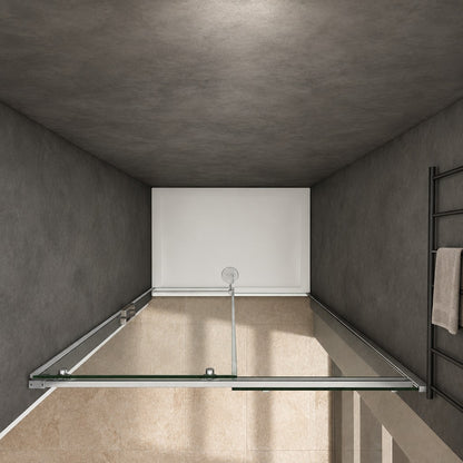 Porte de douche coulissante pour niche – en situation dans une salle de bain