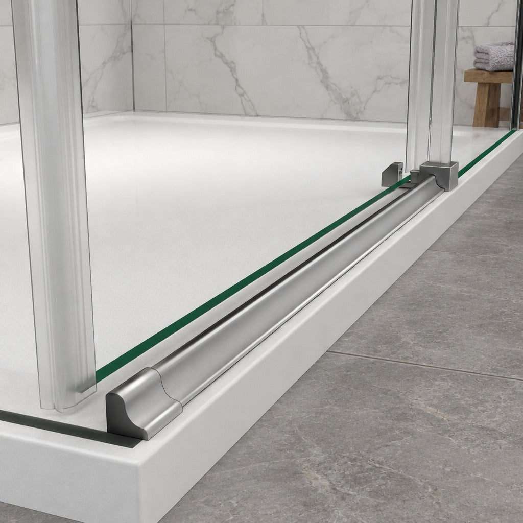 Porte de douche coulissante pour niche – en situation dans une salle de bain