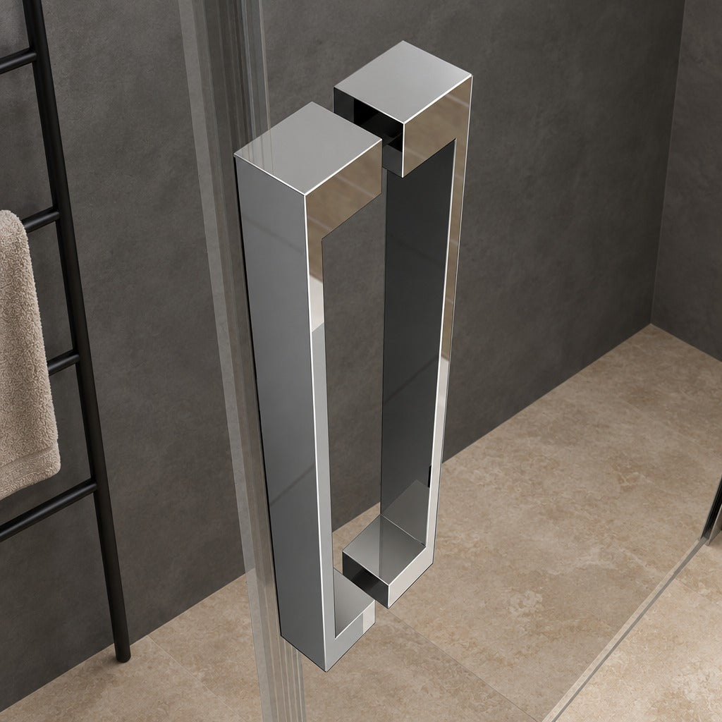 Porte de douche coulissante pour niche – en situation dans une salle de bain