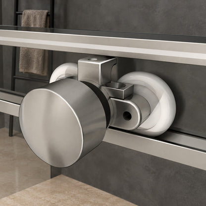 Porte de douche coulissante pour niche – en situation dans une salle de bain