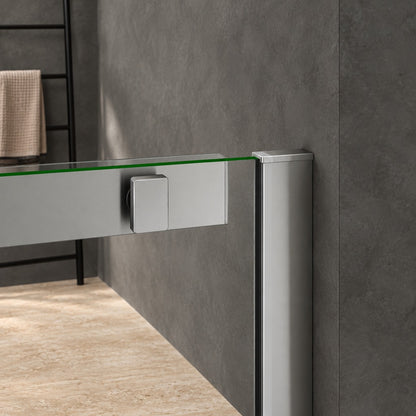 Porte de douche coulissante pour niche – en situation dans une salle de bain