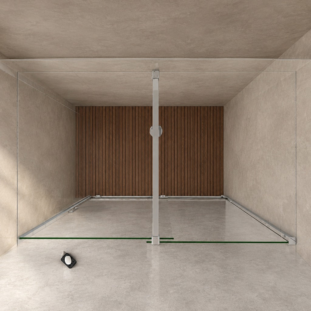 Porte de douche coulissante pour niche – en situation dans une salle de bain