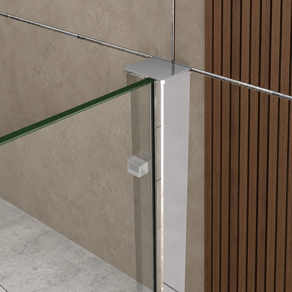 Porte de douche coulissante pour niche – en situation dans une salle de bain
