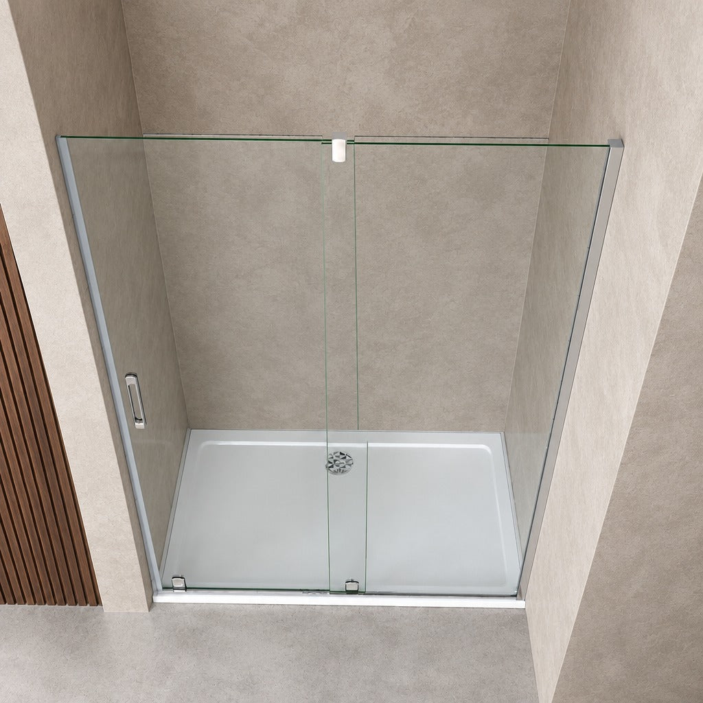 Porte de douche coulissante pour niche – en situation dans une salle de bain