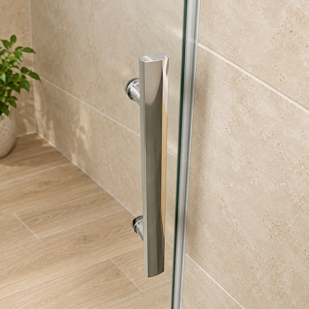 Porte de douche coulissante pour niche – en situation dans une salle de bain