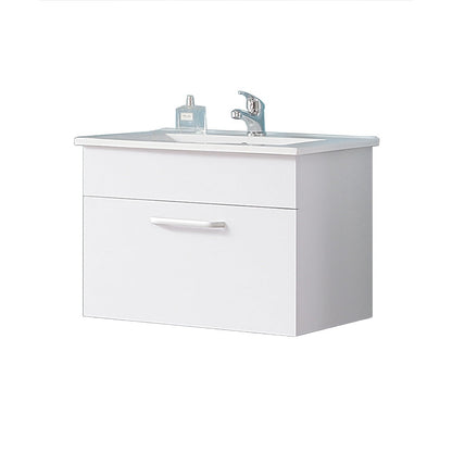 Meuble sous-vasque suspendu 58 cm avec vasque en céramique – vue produit et dimensions